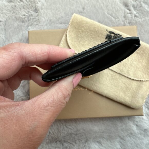 Authentic Burberry Black Smooth Leather Claxton Coin Case - Picture 11 of 12